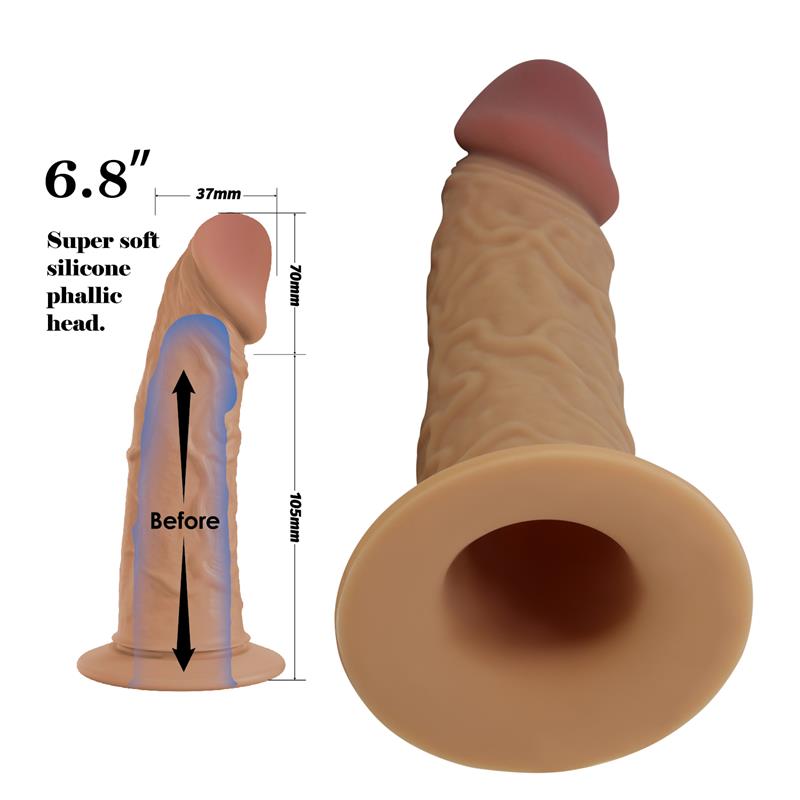 Tuščiaviduris dildo su reguliuojamais dirželiais