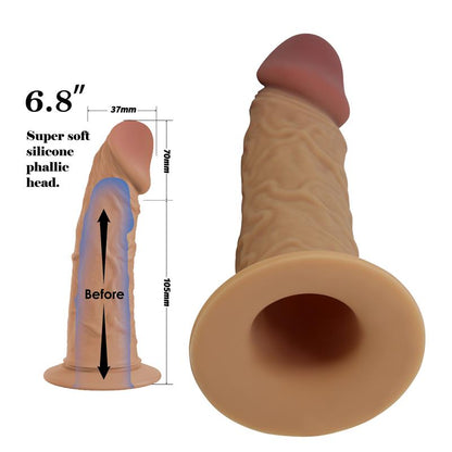 Tuščiaviduris dildo su reguliuojamais dirželiais