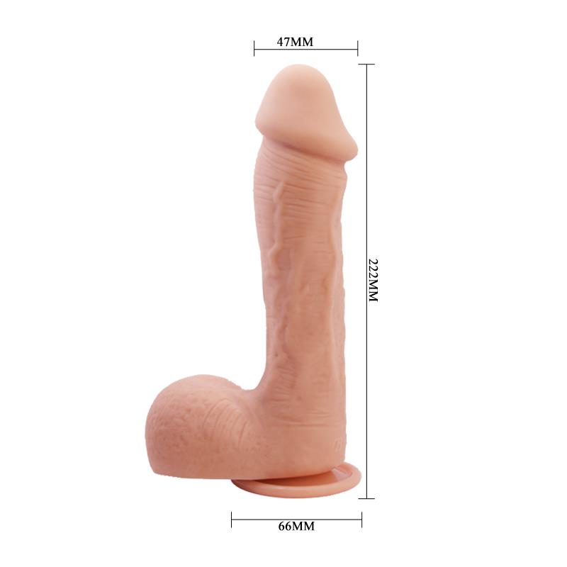 Tikroviškas dildo su siurbtuku ir tekstūra