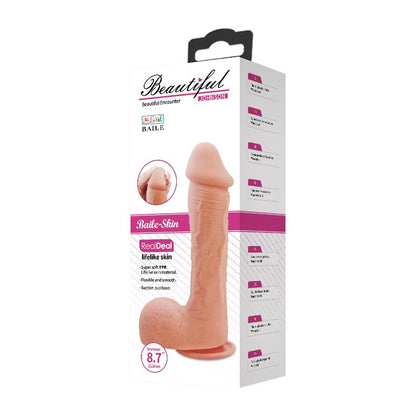 Tikroviškas dildo su siurbtuku ir tekstūra