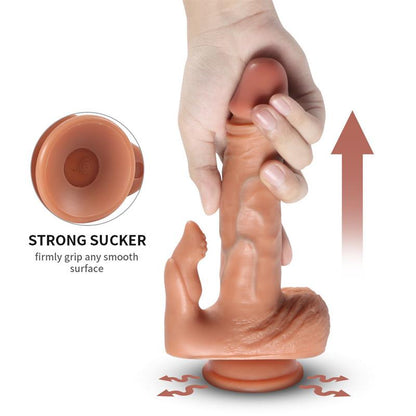 Dildo su klitorio stimulatoriumi ir 20 vibracijos režimų