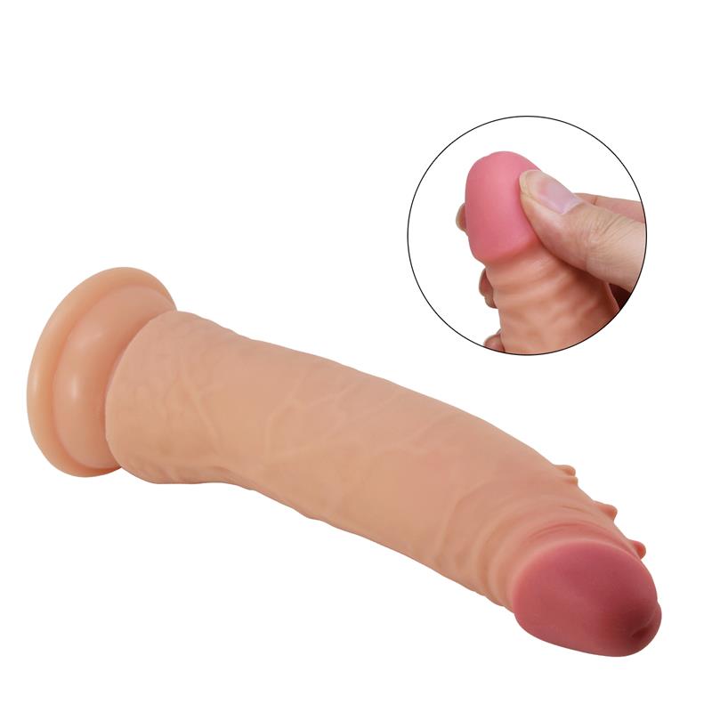 Tikroviškas dildo su siurbtuku ir lankstumu