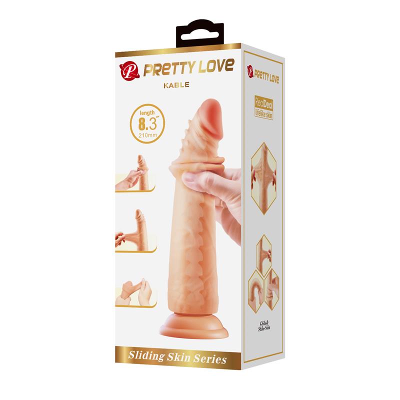 Tikroviškas dildo su siurbtuku ir lankstumu