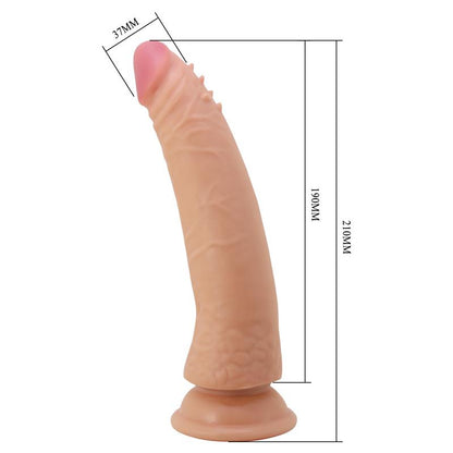 Tikroviškas dildo su siurbtuku ir lankstumu