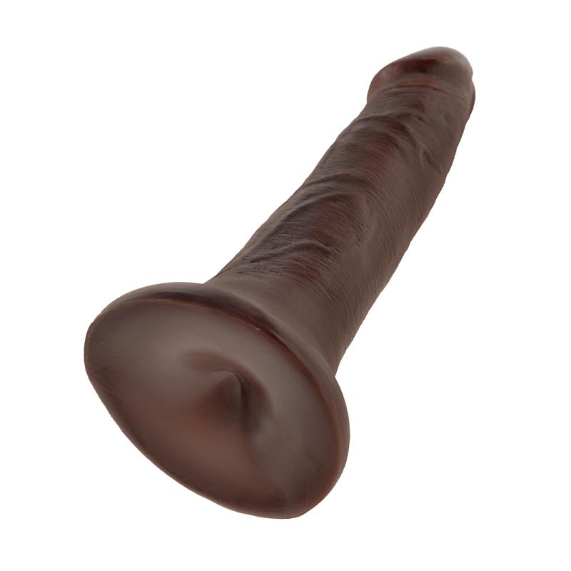 Realistinis dildo su siurbtuku ir tekstūruotu paviršiumi