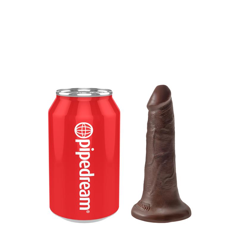 Realistinis dildo su siurbtuku ir tekstūruotu paviršiumi