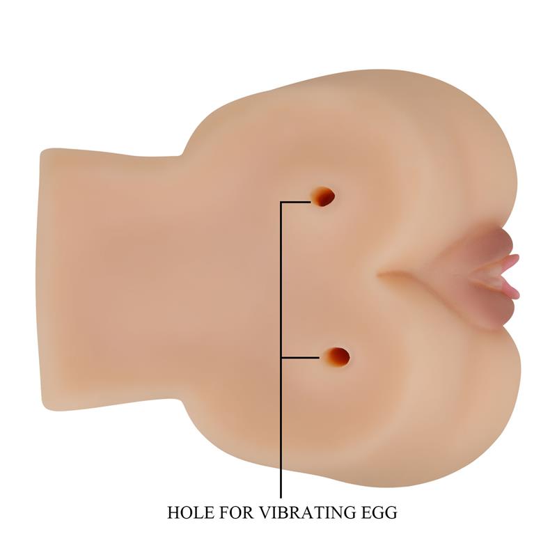 Dvigubas masturbatorius su vibracija ir šiltu pojūčiu