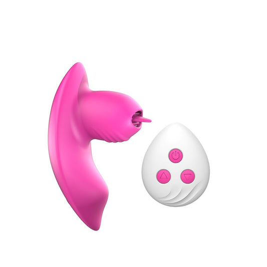 Strap-on masažuoklis su liežuvio funkcijomis