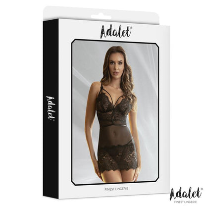 Pusiau permatomas kombinezonas su gėlių nėriniais