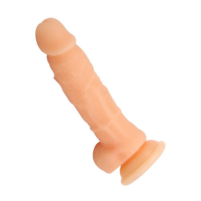 Tikroviškas dildo su siurbtuku ir ergonomišku profiliu