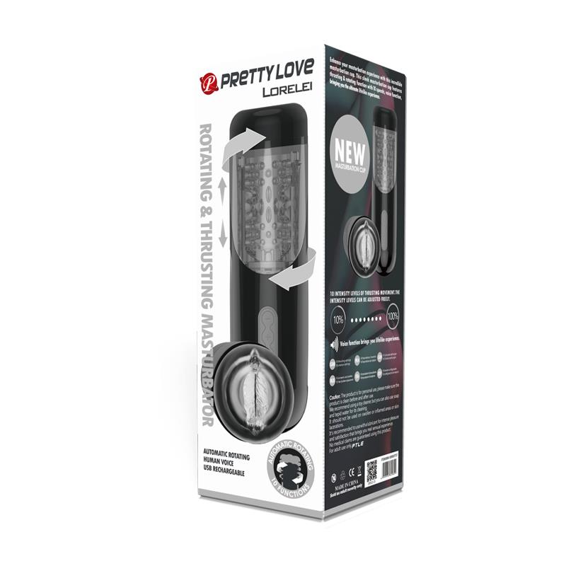 Automatinis masturbatorius su rotacija ir stūmimu
