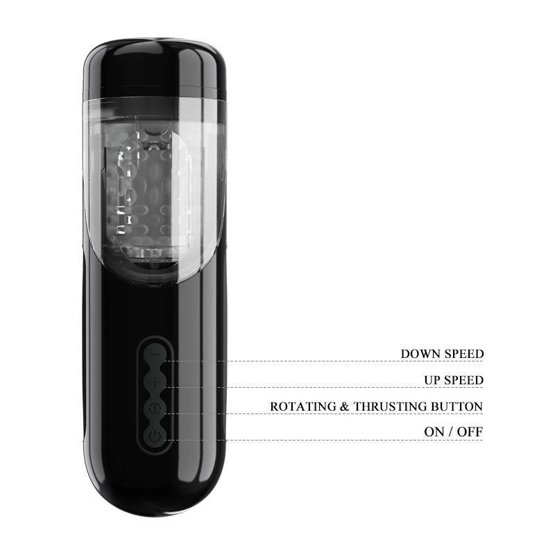 Automatinis masturbatorius su rotacija ir stūmimu