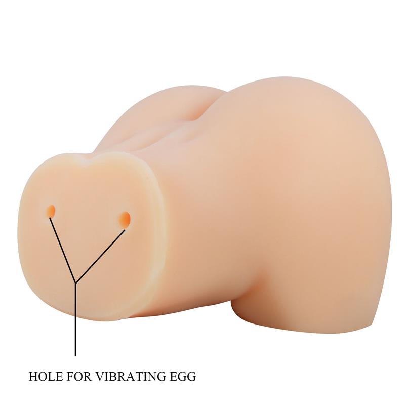 Dvigubas masturbatorius su vibracija ir realistiška tekstūra