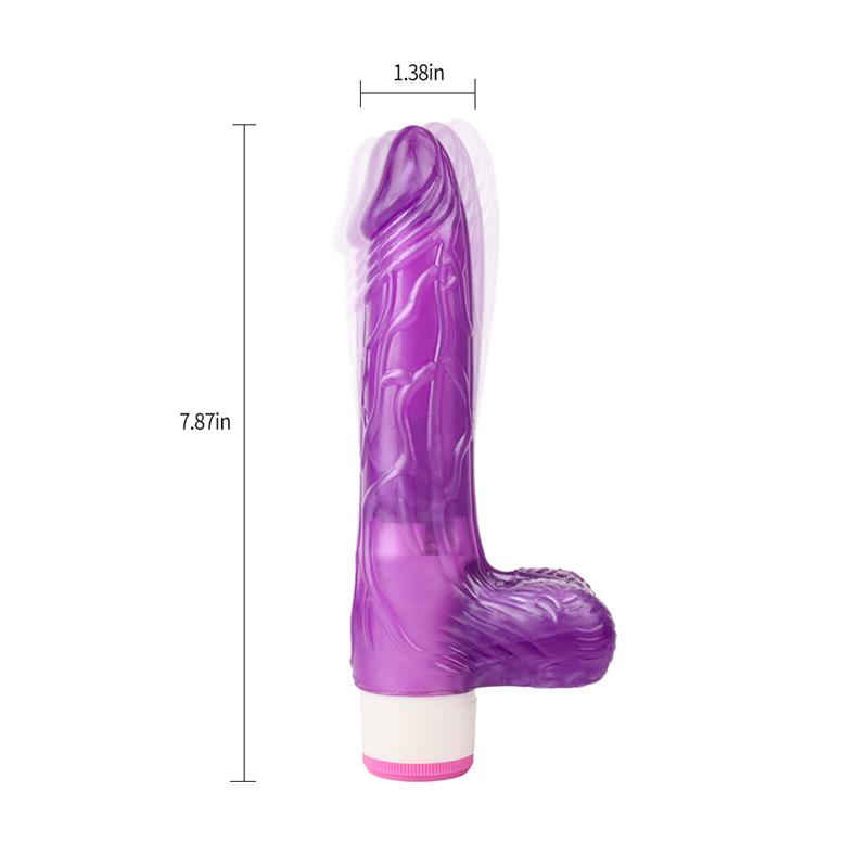 Želė dildo su reguliuojama vibracija