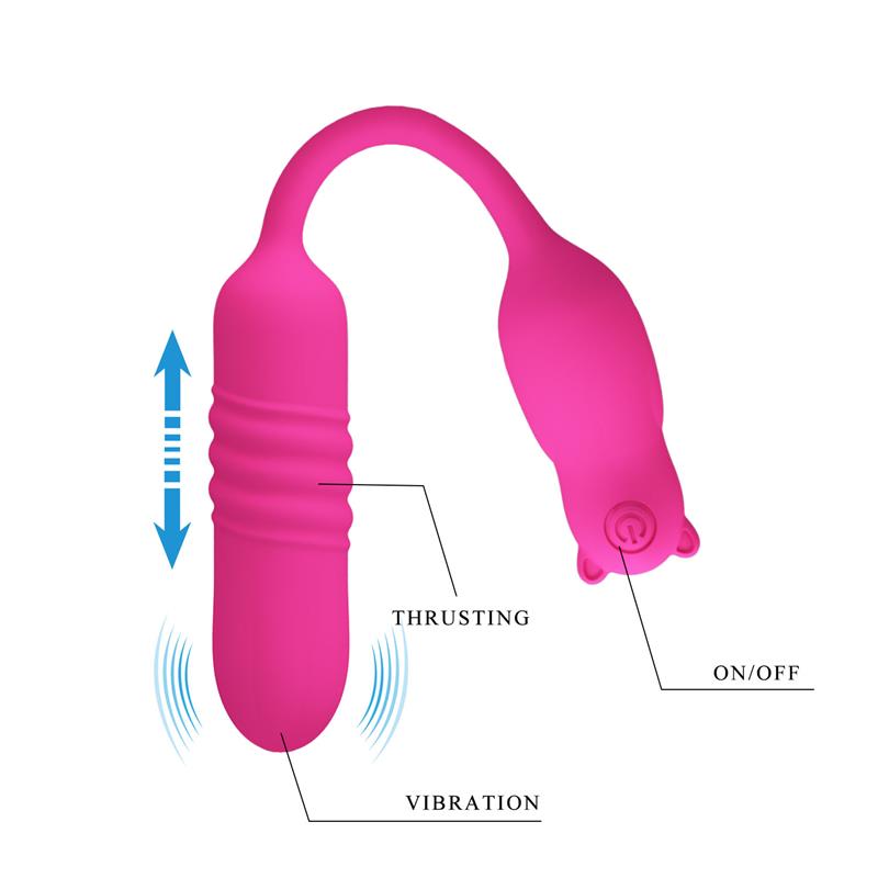 Stumiamasis kiaušinis su vibracija ir silikonine apdaila