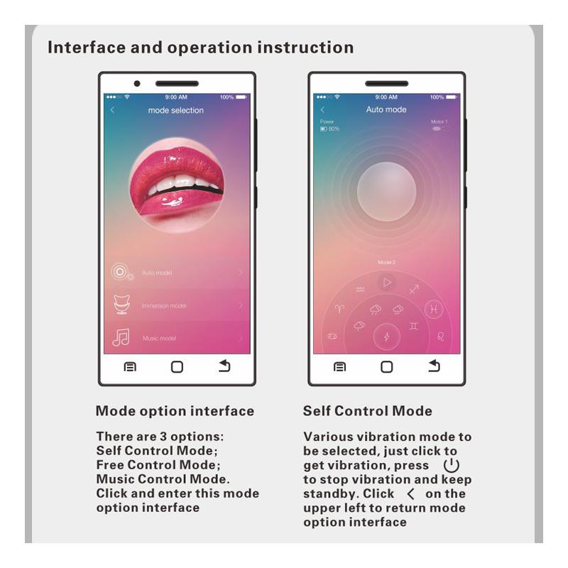 Vibruojantis kiaušinis su APP valdymu