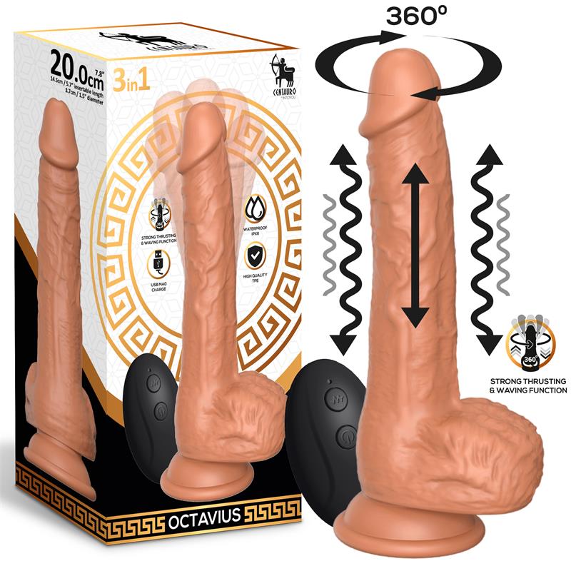 Teleskopinis dildo su 360° svyravimu