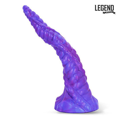 Dildo su siurbtuku ir tekstūruota forma