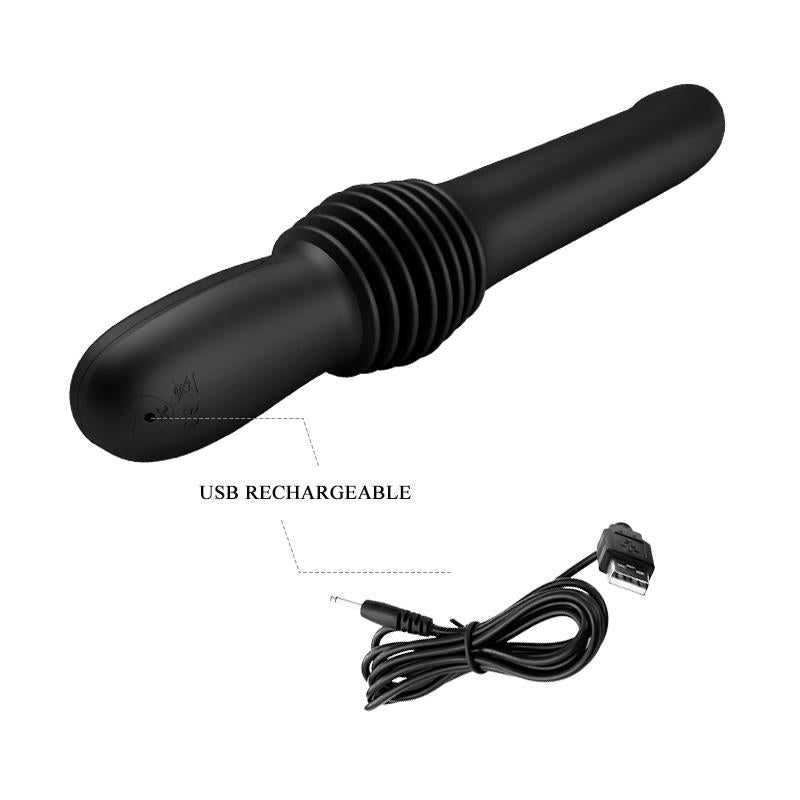 Stūmimo vibratorius su 3 režimais ir USB įkrovimu