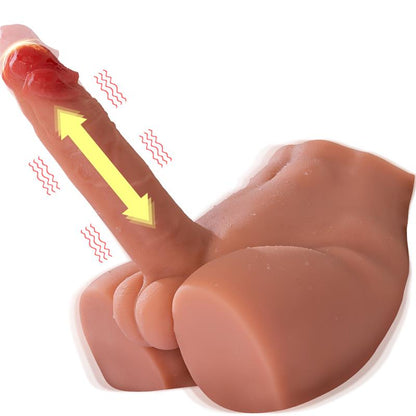 Realistinis masturbatorius su vibracija ir stūmimu