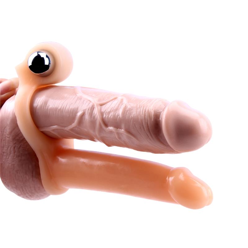 pritvirtinamas dildo su vibruojančia kulka