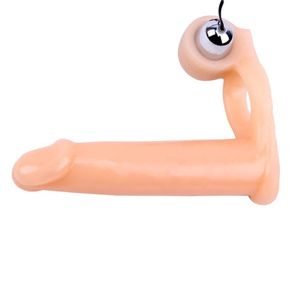 pritvirtinamas dildo su vibruojančia kulka