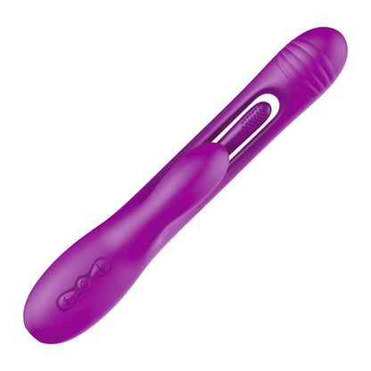Trijų variklių vibratorius su liežuvio stimuliacija