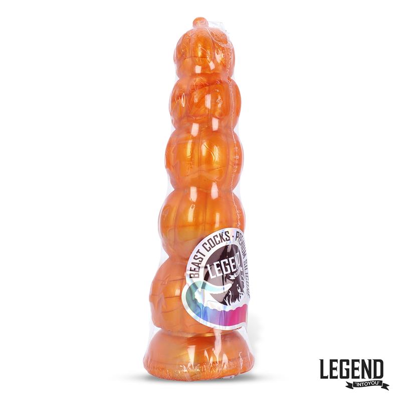 Dildo su siurbtuku ir moliūgo dizainu