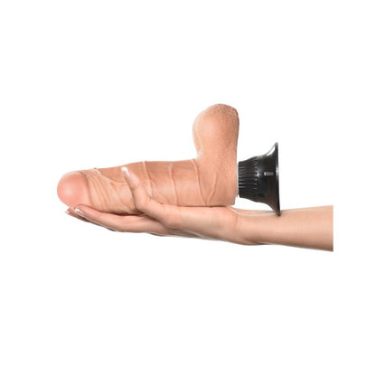 Vibruojantis dildo su siurbtuku ir tikroviška forma