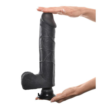 Vibruojantis dildo su siurbtuku ir realistiška forma