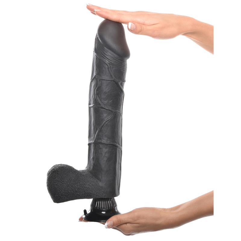 Vibruojantis dildo su stipriu siurbtuku