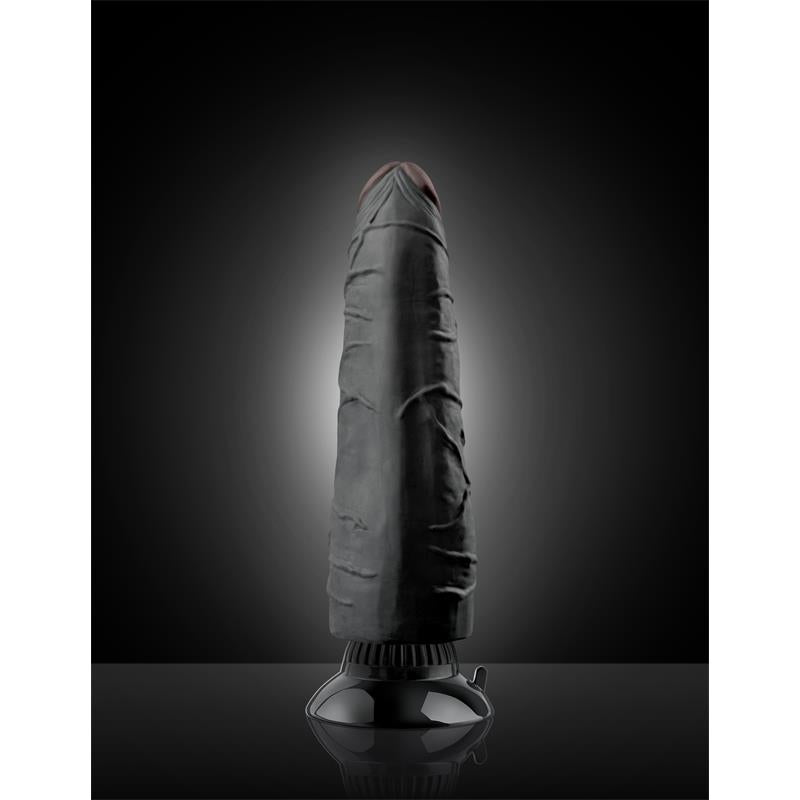 Vibruojantis dildo su siurbtuku ir natūraliu pojūčiu