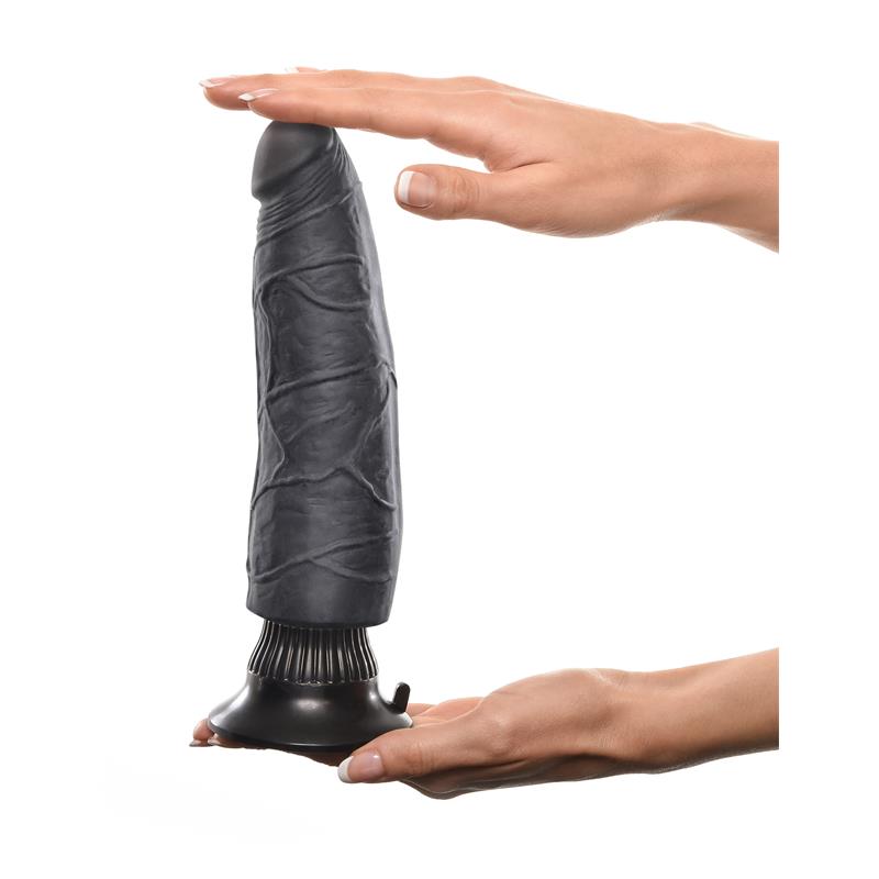 Vibruojantis dildo su siurbtuku ir natūraliu pojūčiu