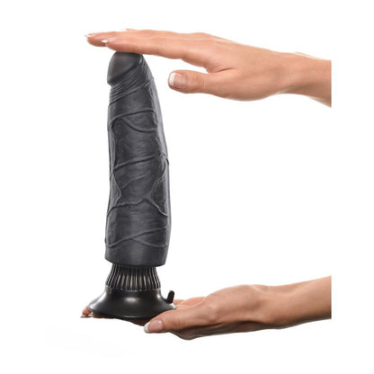 Vibruojantis dildo su siurbtuku ir natūraliu pojūčiu