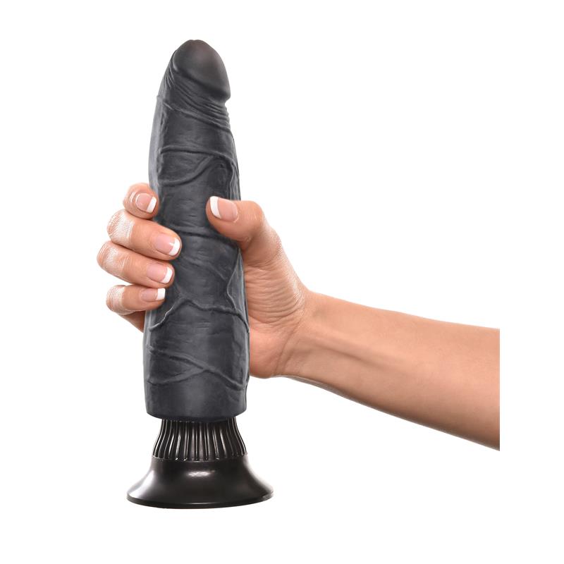 Vibruojantis dildo su siurbtuku ir natūraliu pojūčiu