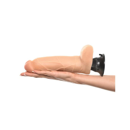 Vibruojantis dildo su siurbtuku ir realistine forma