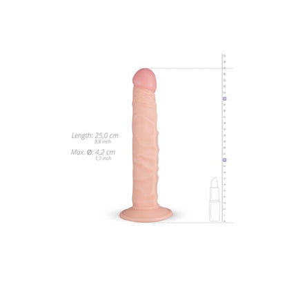 Dildo su siurbtuku ir tikrovišku paviršiumi