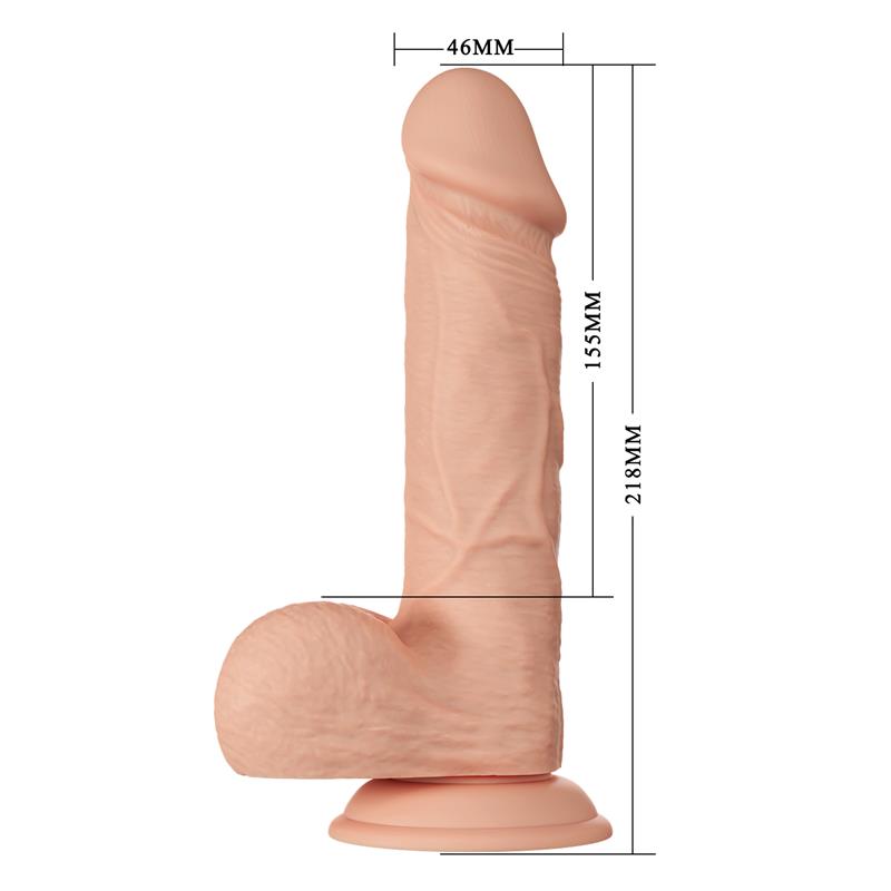 Didelis dildo su siurbtuku ir realistišku dizainu