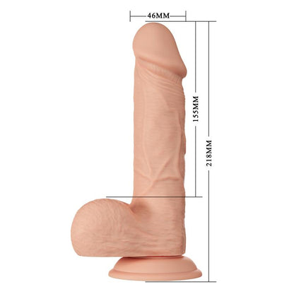 Didelis dildo su siurbtuku ir realistišku dizainu