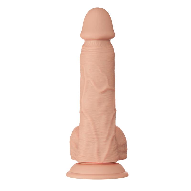 Didelis dildo su siurbtuku ir realistišku dizainu