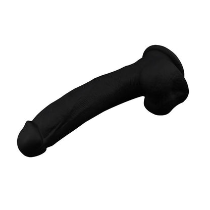 Lenktas dildo su siurbtuku ir anatomiška forma