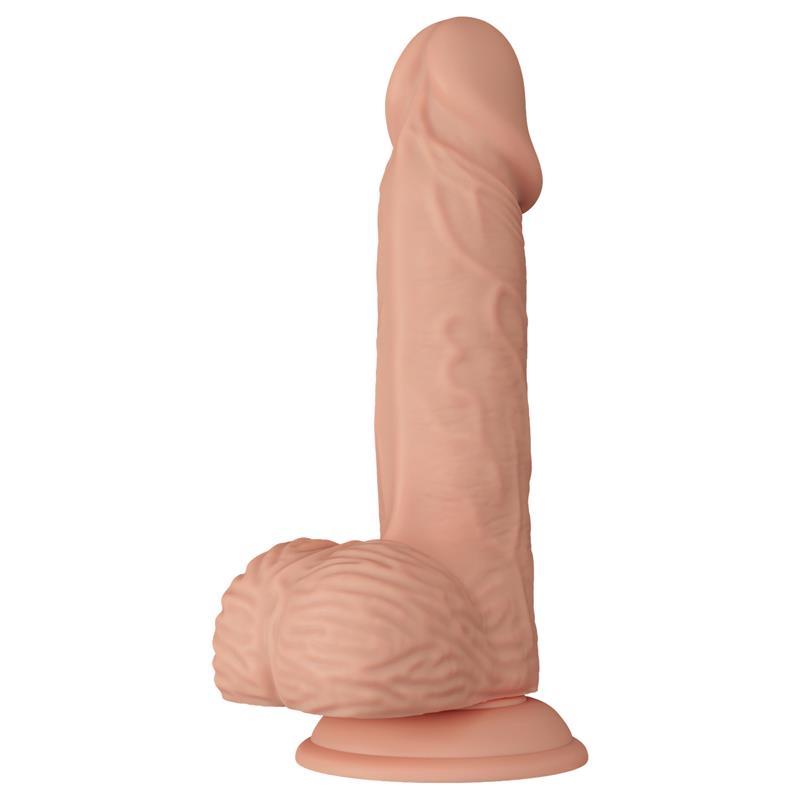 Didelis dildo su siurbtuku ir realistišku dizainu