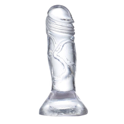 Skaidrus dildo su siurbtuku ir tikrovišku pojūčiu