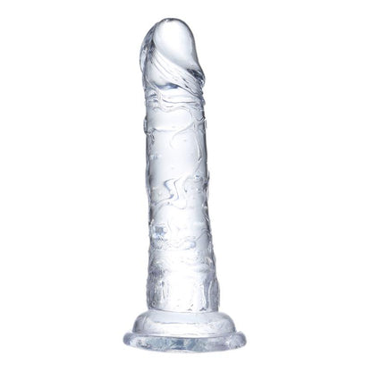 Įstiklintas dildo su stipriu siurbtuku