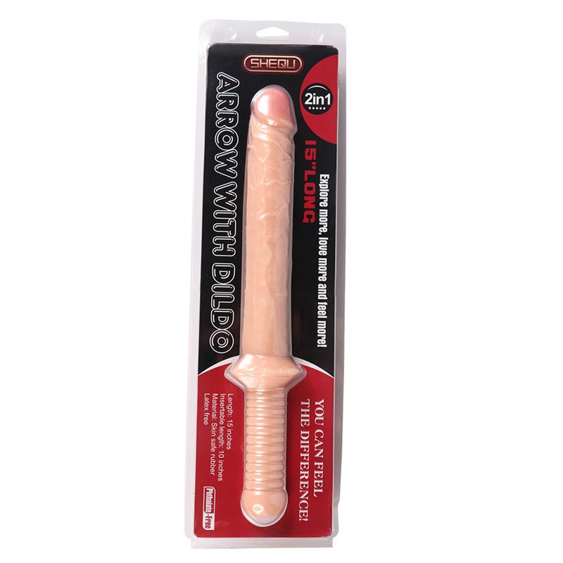 Kardo formos dildo su tekstūruota rankena