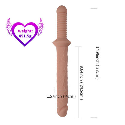 Kardo formos dildo su tekstūruota rankena