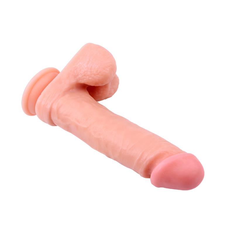 Realistinis dildo su siurbtuku ir sėklidėmis