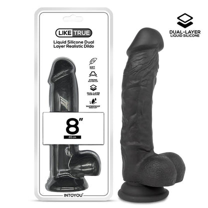 Hiperrealistinis dildo su siurbtuku ir silikonu