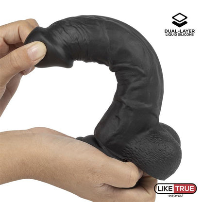 Hiperrealistinis dildo su siurbtuku ir silikonu