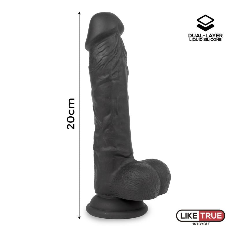 Hiperrealistinis dildo su siurbtuku ir silikonu